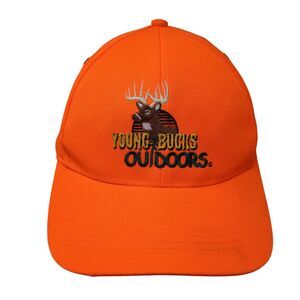 Young Bucks Outdoors Snapback Hat Youth Orange Adjustable Buckmasters
